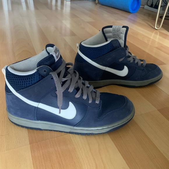 Size 10.5 - Nike Dunk High Navy Blue - 317982-401 - Picture 4 of 5